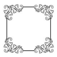 Vintage frame vector art illustration