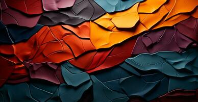 AI generated Samples of multi-colored natural leather textures - AI generated image photo