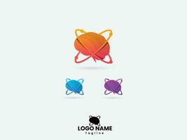 Shing atom with a brain. Brain idea. Business. Atom Brain logo design. Doctor. Colorful template. Brain power logo. Atom vector