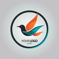 a logo with abstract vector logo design