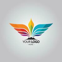 a logo with abstract vector logo design