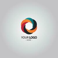 a logo with abstract vector logo design