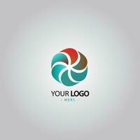 a logo with abstract vector logo design