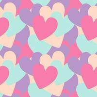 amor modelo para san valentin día con corazones, pastel colores, azul, rosa, rojo, púrpura. vector