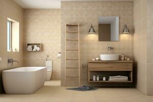 AI generated Bathromm interior free designs photo