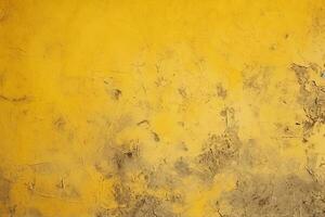 AI generated Yellow concrete texture wall background design photo