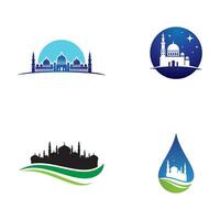 Mosque Moslem icon vector Illustration