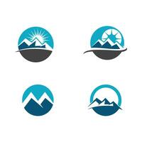 logotipo de icono de montaña vector