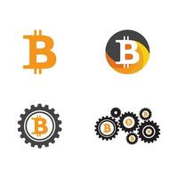 bitcoin icon design template vector