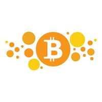 bitcoin icon design template vector