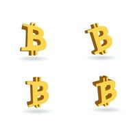 bitcoin icon design template vector