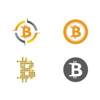 bitcoin icon design template vector