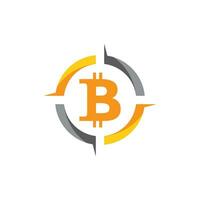 bitcoin icon design template vector