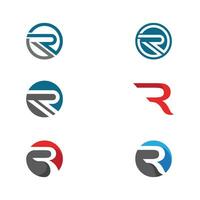 R Letter Arrow vector illustration icon