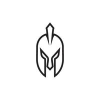 Spartan helmet logo template vector