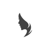 Woman face silhouette vector