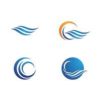 Water wave icon vector