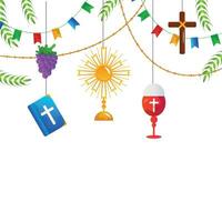 Holy Friday Christian Religious frame vector