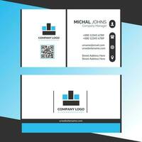 Modern and professional business card design with QR code corporate business card vector