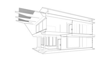 3d lusvormige animatie van parametrisch gebouw project video