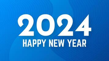 2024 Happy New Year on colorful background vector