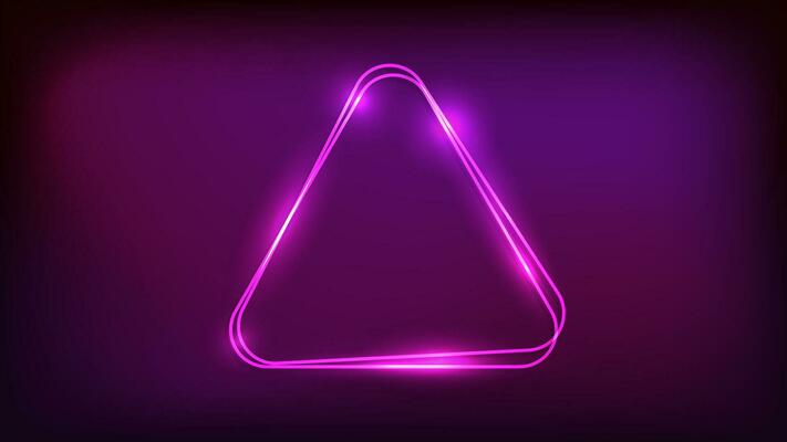 Neon double frame with shining effects