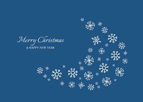 Merry Christmas background with snowflakes vector