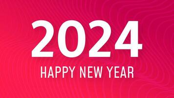 2024 Happy New Year on colorful background vector