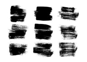 Black brush stroke on white background vector