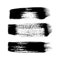 Black grunge brush strokes vector