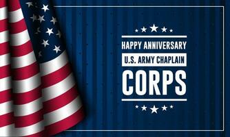 Happy US Army Chaplain Corps Anniversary Background Vector Illustration