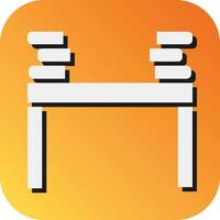 Book Stack Vector Glyph Gradient Background Icon For Personal And Commercial Use.