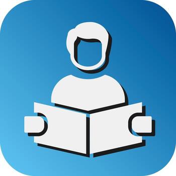 Learn Vector Glyph Gradient Background Icon For Personal And Commercial Use.