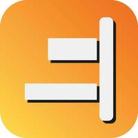Horizontal Right Align Vector Glyph Gradient Background Icon For Personal And Commercial Use.