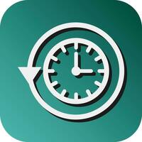 Track Of Time Vector Glyph Gradient Background Icon For Personal And Commercial Use.