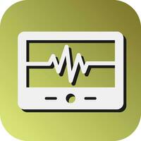 Cardiac Monitor Vector Glyph Gradient Background Icon For Personal And Commercial Use.