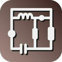 Electronic Circuit Vector Glyph Gradient Background Icon For Personal And Commercial Use.