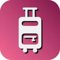 Luggage Vector Glyph Gradient Background Icon For Personal And Commercial Use.