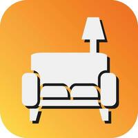 Living Room Vector Glyph Gradient Background Icon For Personal And Commercial Use.