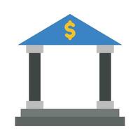 Bank Vector Flat Icon For Personal And Commercial Use.