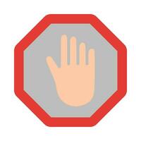 Stop Vector Flat Icon For Personal And Commercial Use.