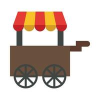 Ice Cream Cart Vector Flat Icon For Personal And Commercial Use.