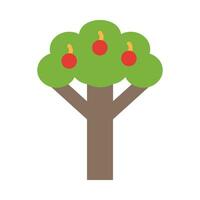 Fruta árbol vector plano icono para personal y comercial usar.