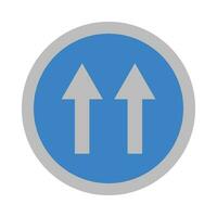 One Way Vector Flat Icon For Personal And Commercial Use.