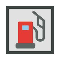 Gas Station Vector Flat Icon For Personal And Commercial Use.