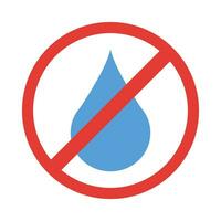 No Water Vector Flat Icon For Personal And Commercial Use.