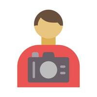 Camera Man Vector Flat Icon For Personal And Commercial Use.