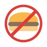 No comida vector plano icono para personal y comercial usar.