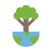 World Tree Vector Flat Icon For Personal And Commercial Use.