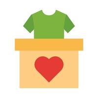 Clothes Donation Vector Flat Icon For Personal And Commercial Use.